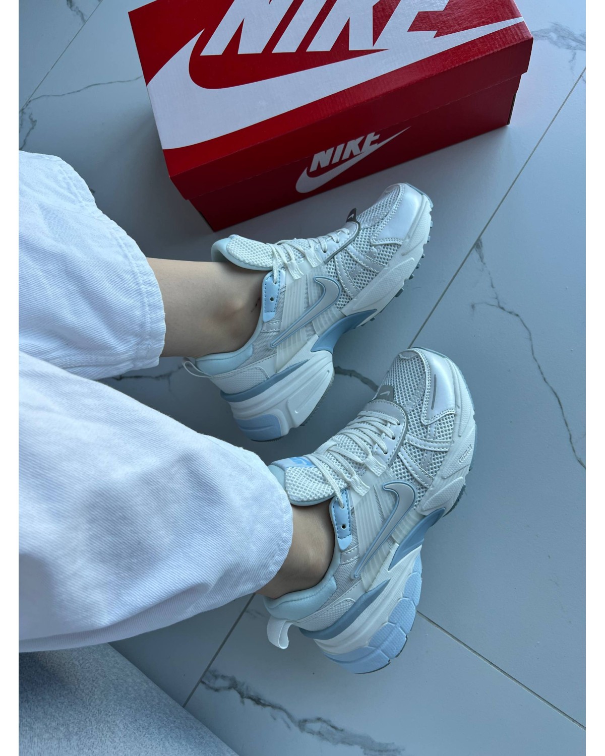 Nike V2K Runtekk White Blue