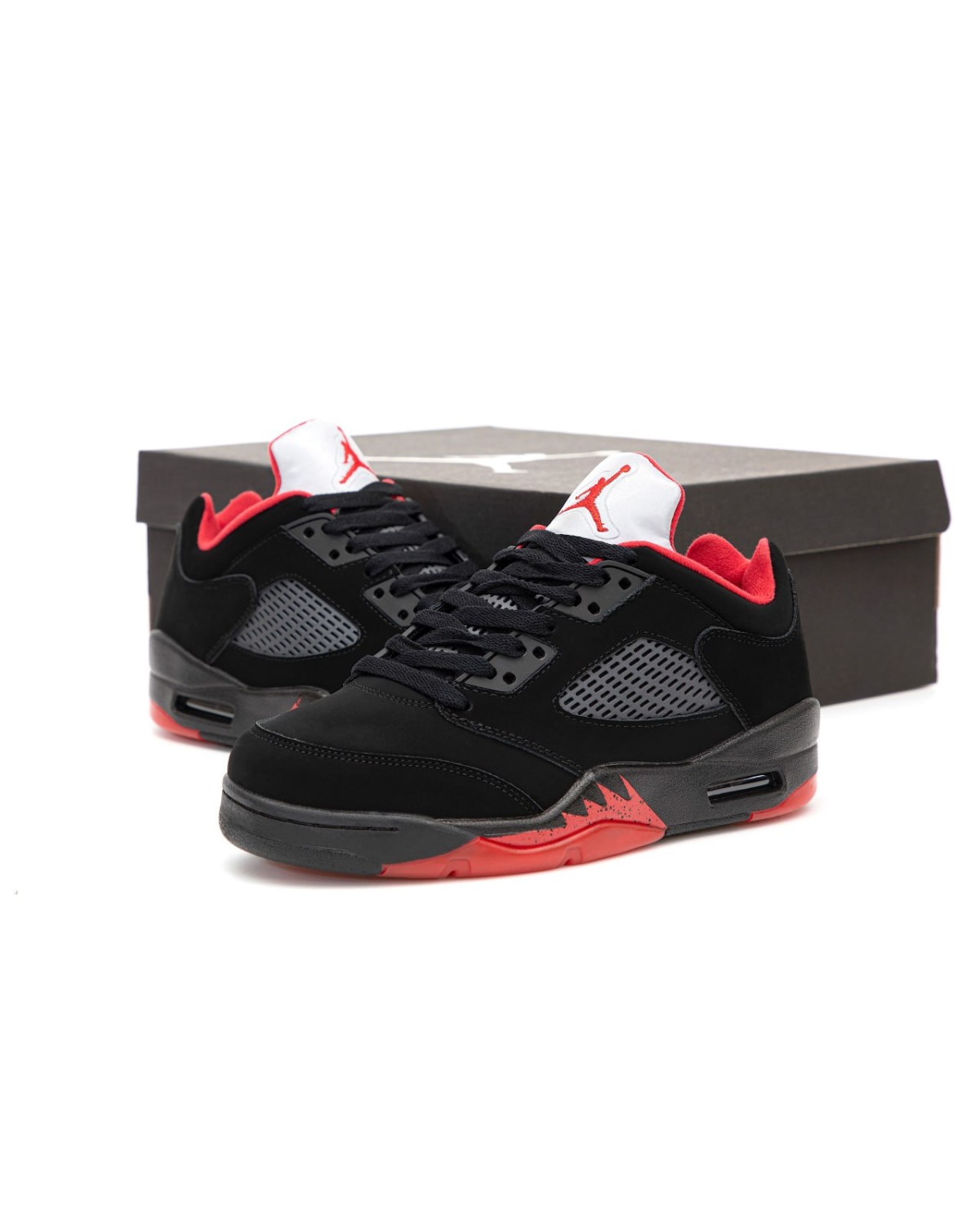 Jordan 5 Low Black Red