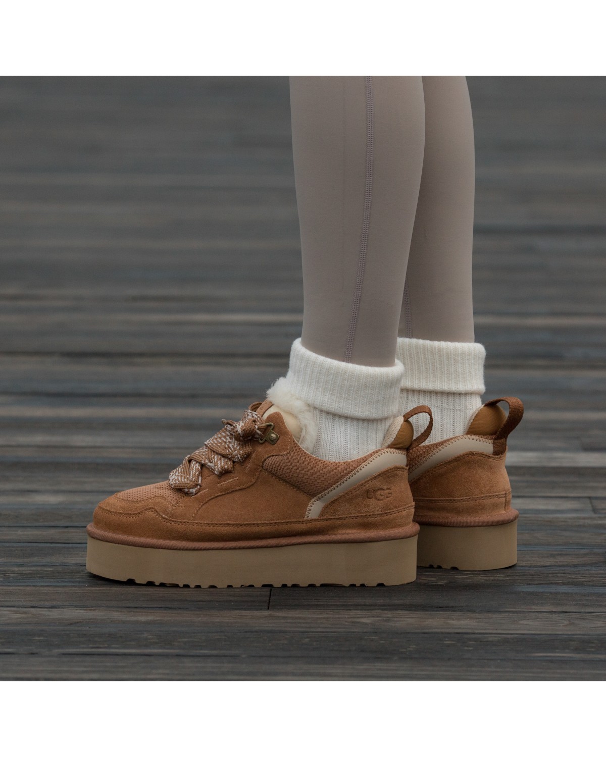 UGG Lowmel Sneaker Platform Chestnut