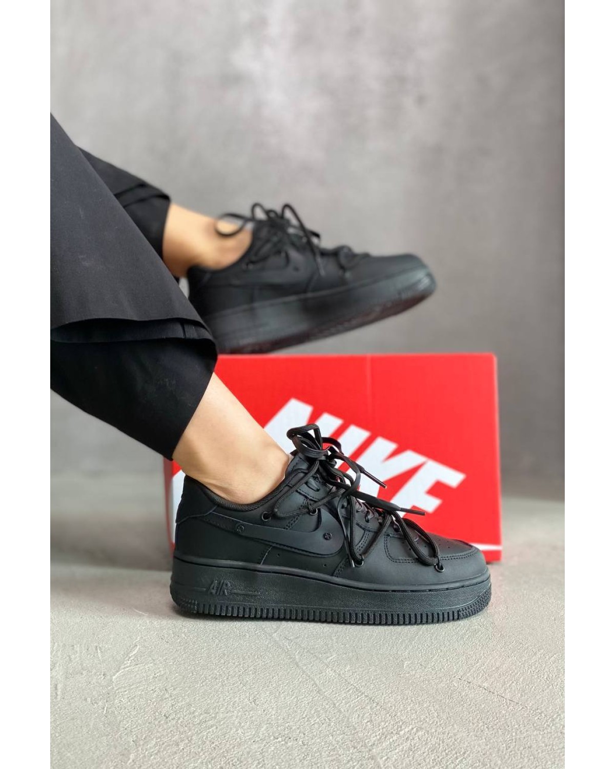 Nike Air Force 1 Low Black Off Custom