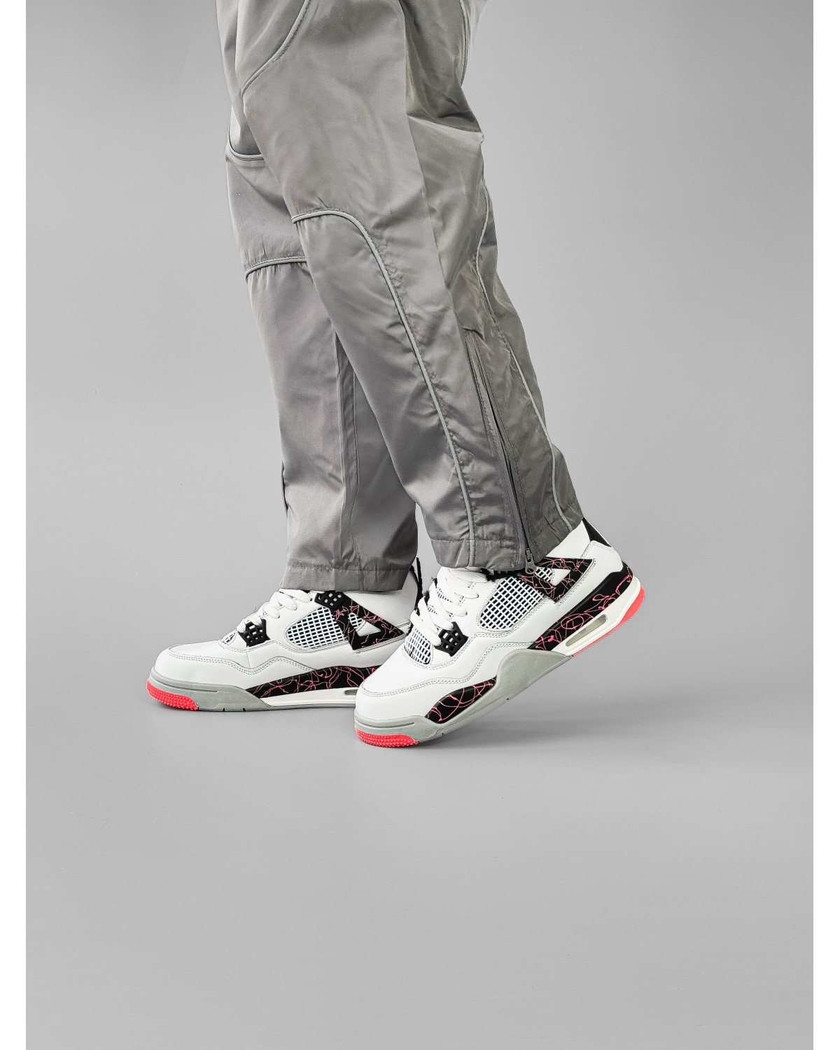 Nike Air Jordan 4 White Red Fur Nike Air Jordan 4 White Red Fur