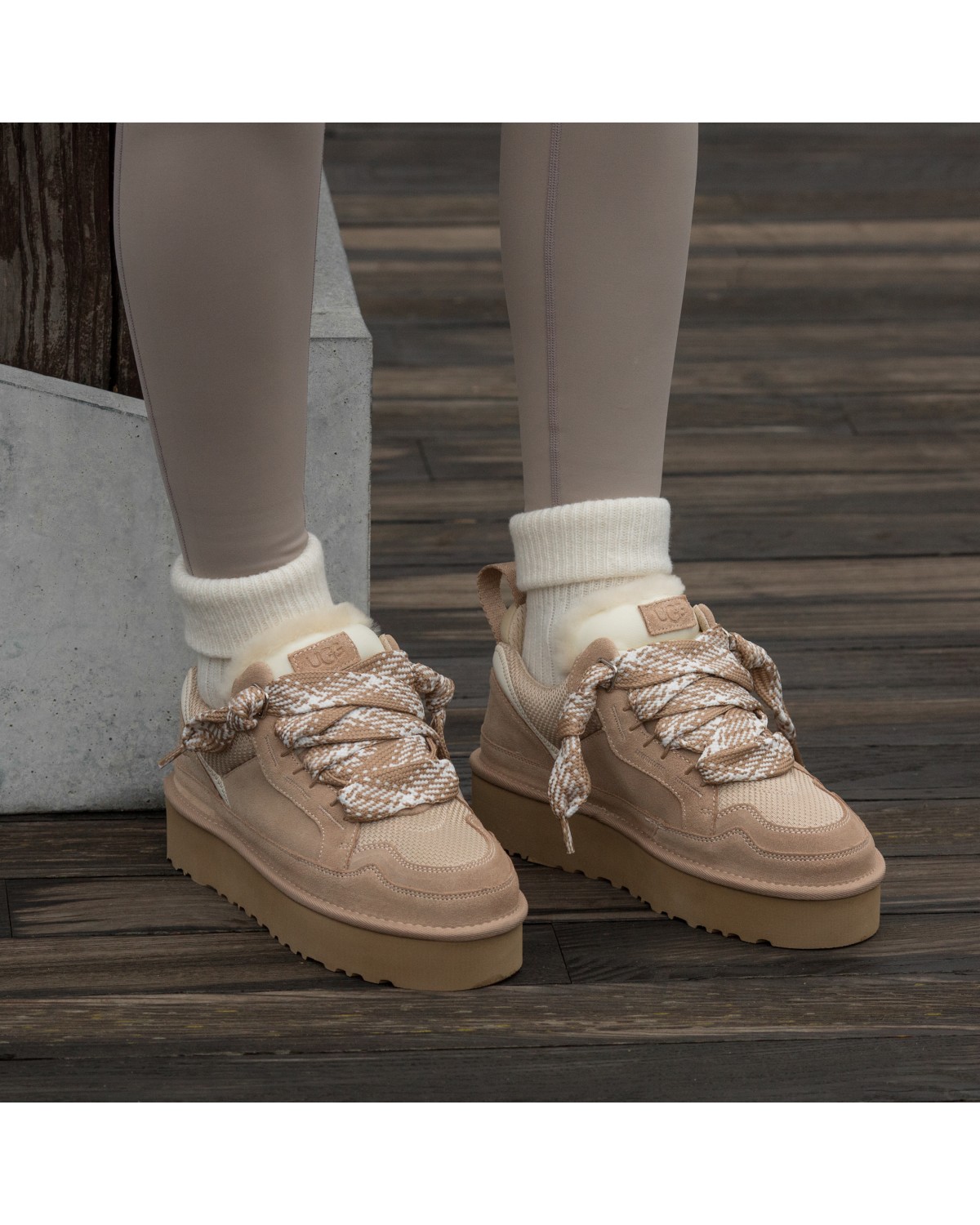 UGG Lowmel Sneaker Platform Beige