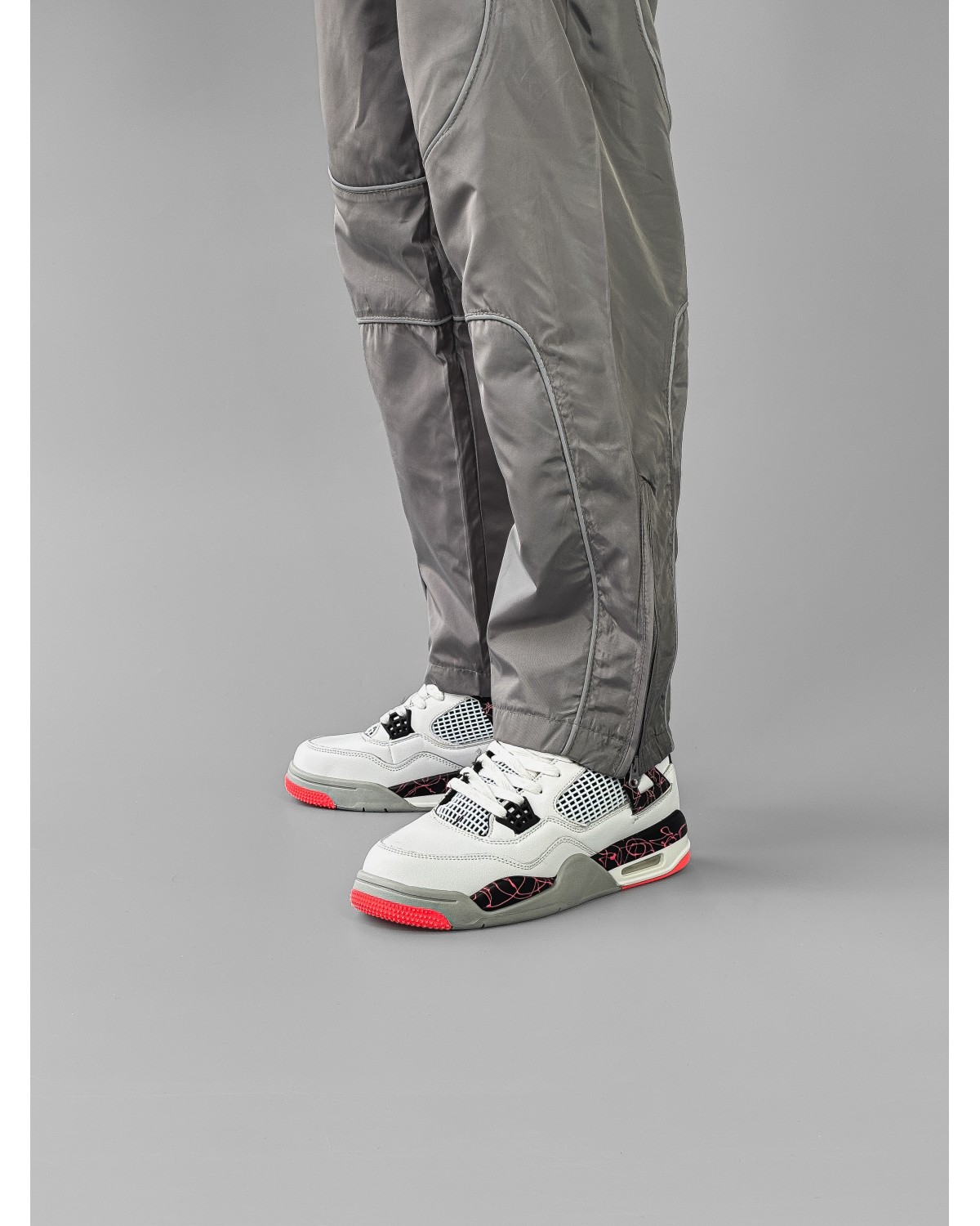 Nike Air Jordan 4 White Red Fur Nike Air Jordan 4 White Red Fur