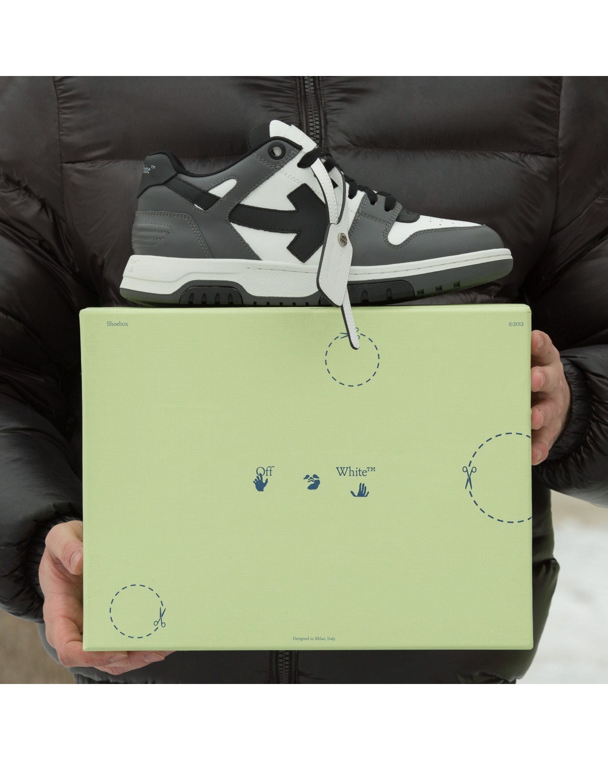 Off White Out Of Office White Grey Black