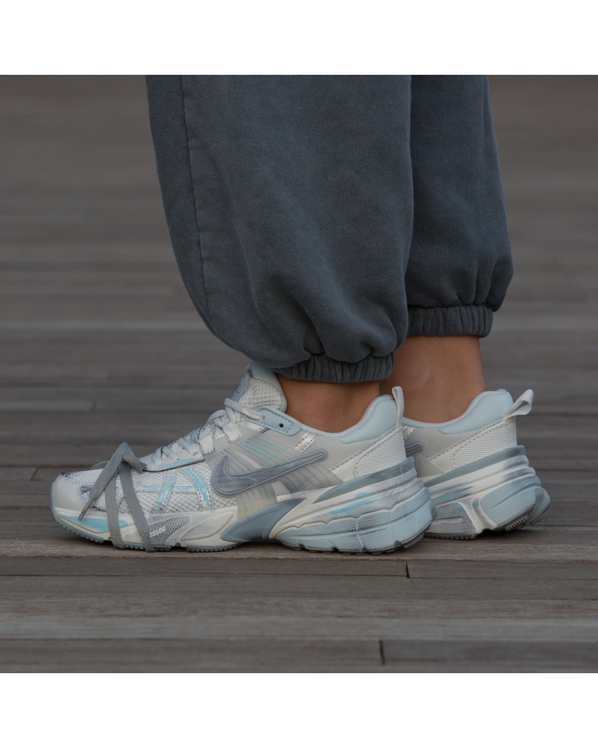 NIke Runtekk V2K White Blue Custom