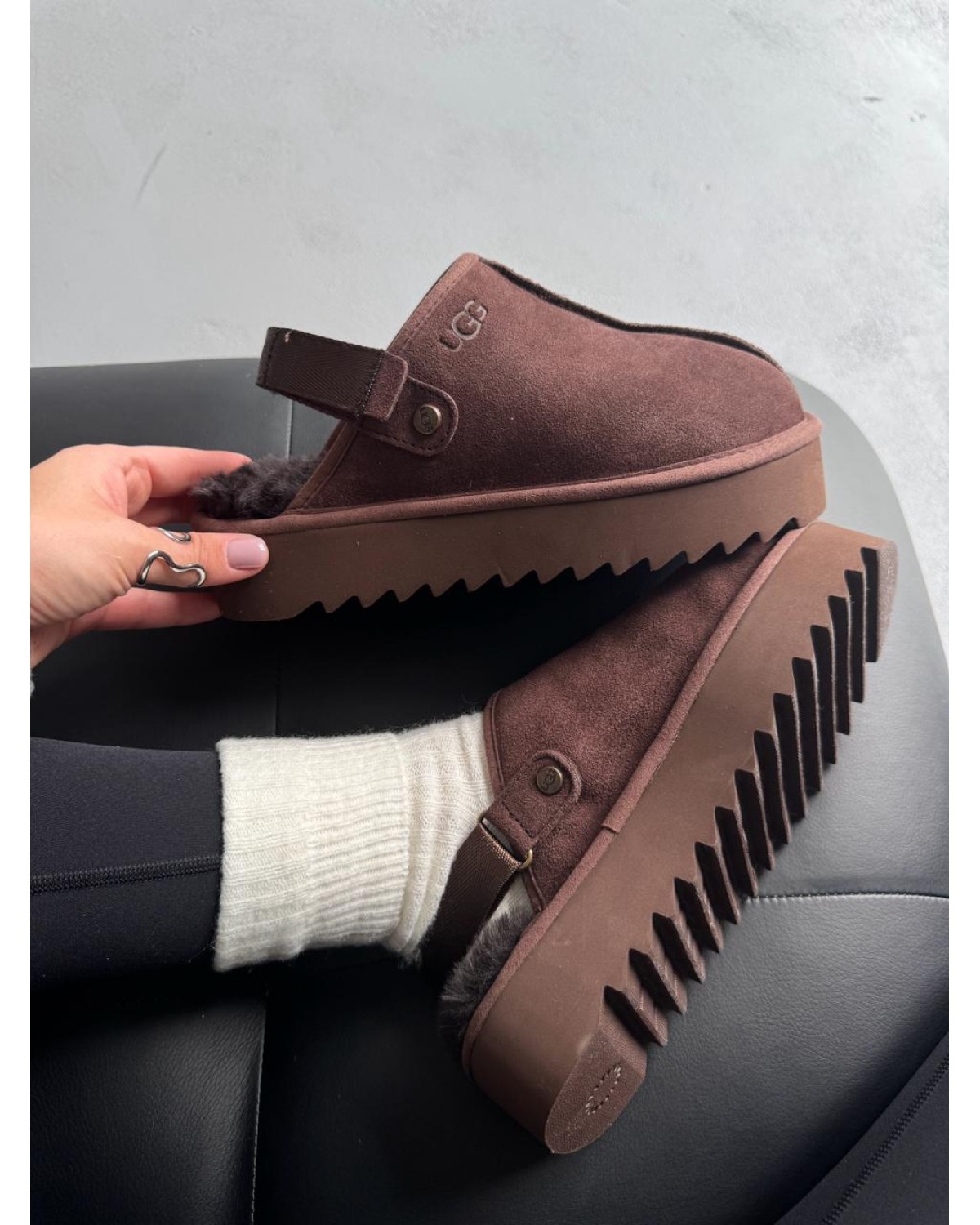 Ugg Lanah Clog Platform Brown Ugg Lanah Clog Platform Brown