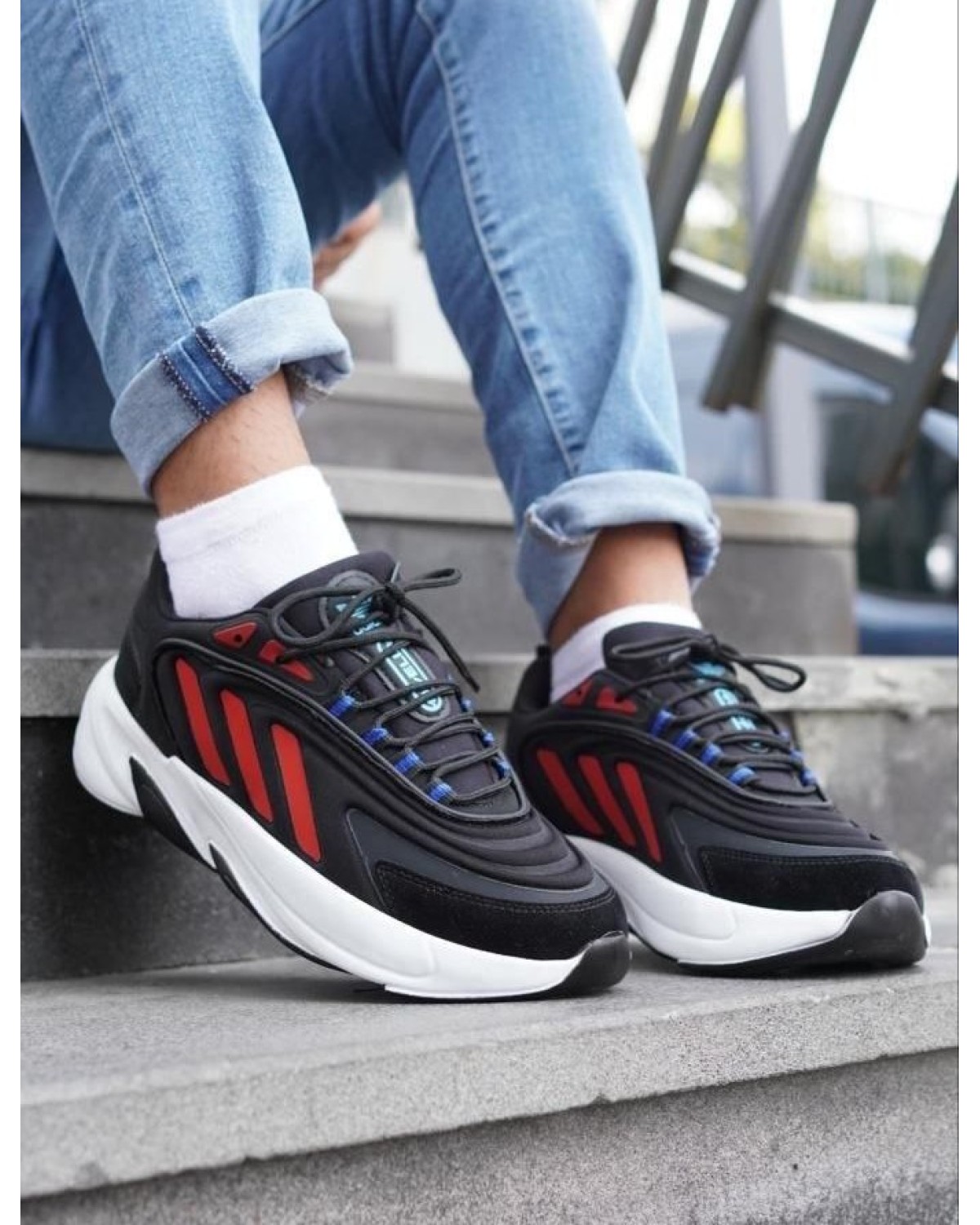Adidas Ozelia Black Red White