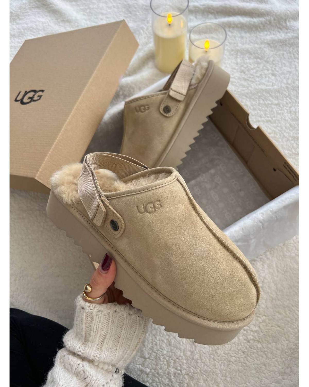 Lanah Clog Brown Beige