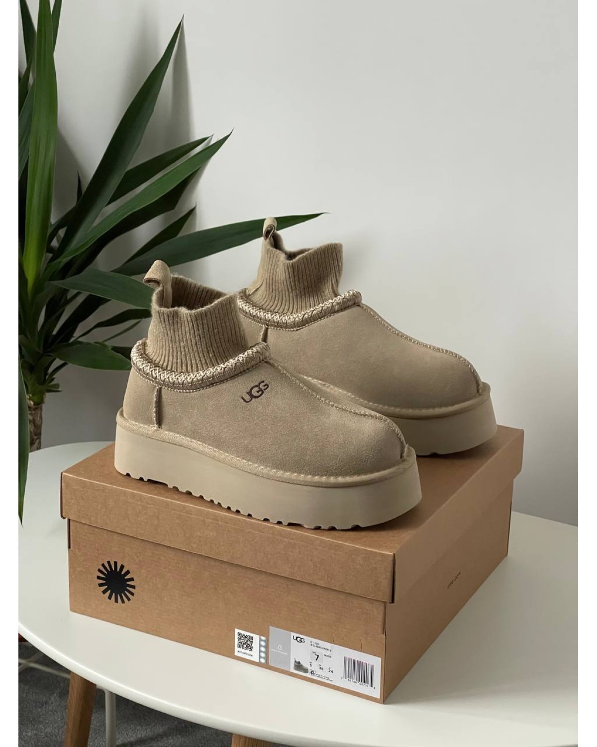 Ugg Tasman Platform Sock Beige