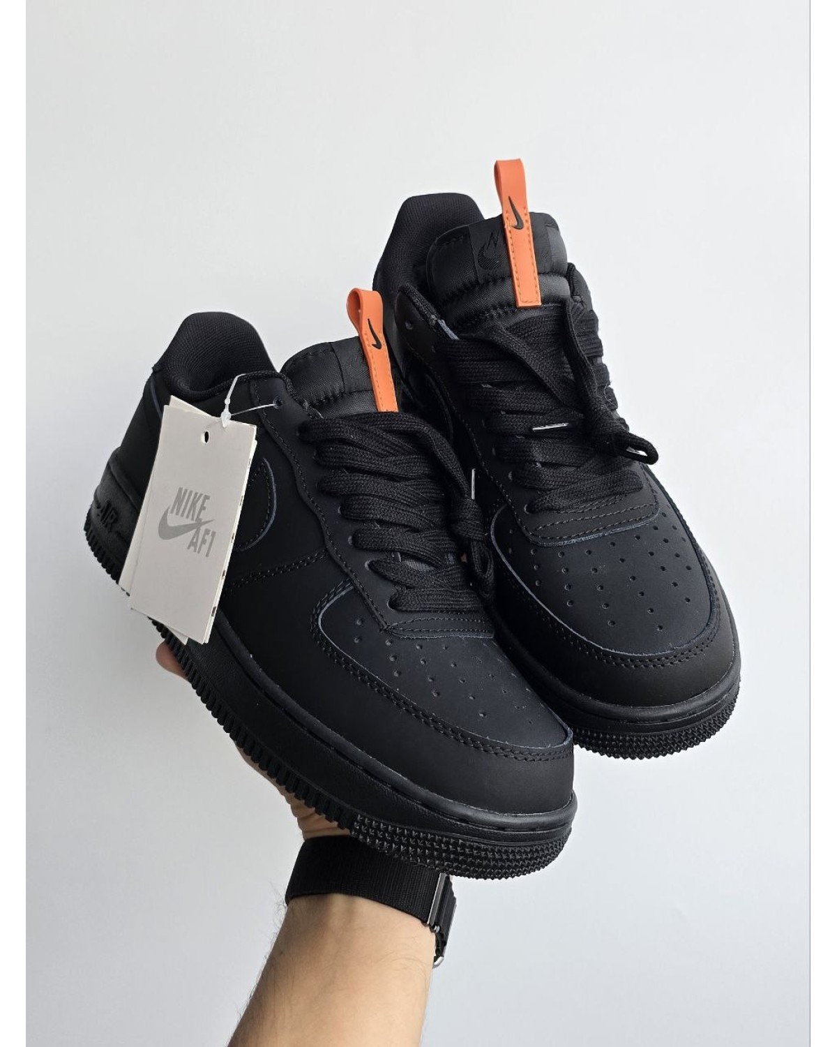 Nike Air Force Fur Black Orange