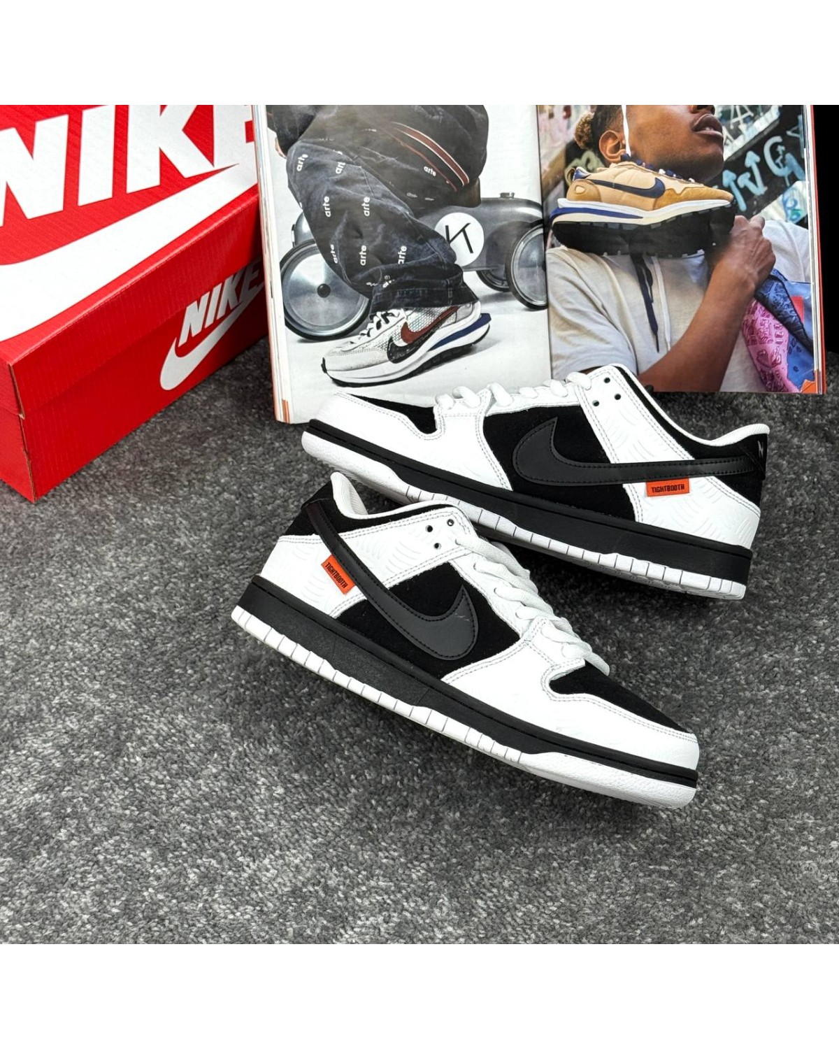Nike SB Dunk Low Tightbooth White Black Nike SB Dunk Low Tightbooth White Black