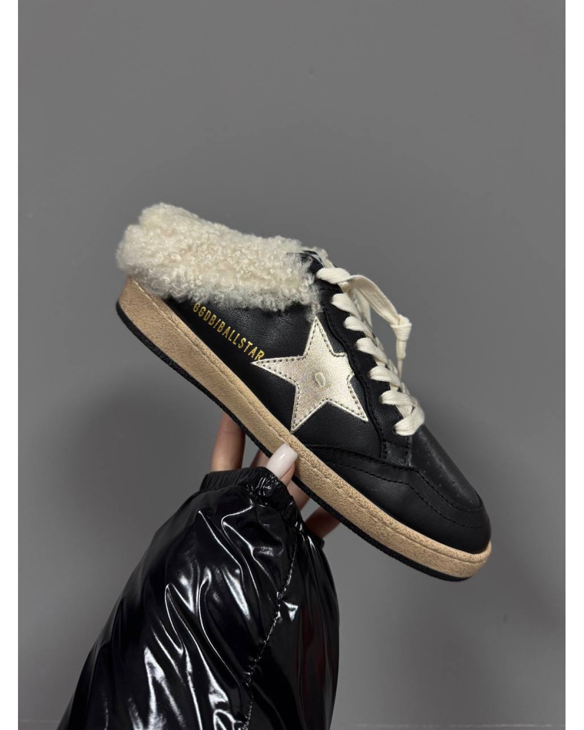 Golden Goose Ballstar Black Leather Fur