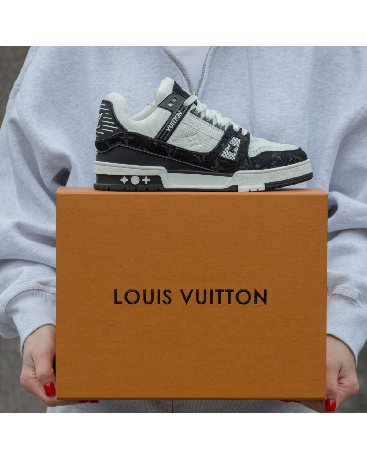 Louis Vuitton LV Trainer Sneakers White Black