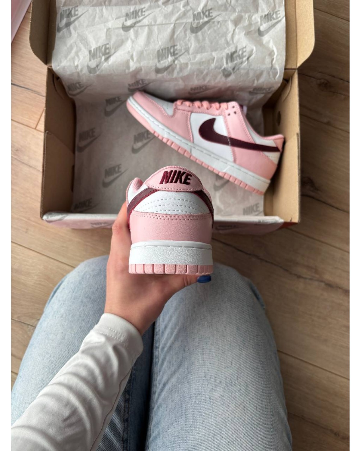 Nike Dunk Low Pink Foam Red White