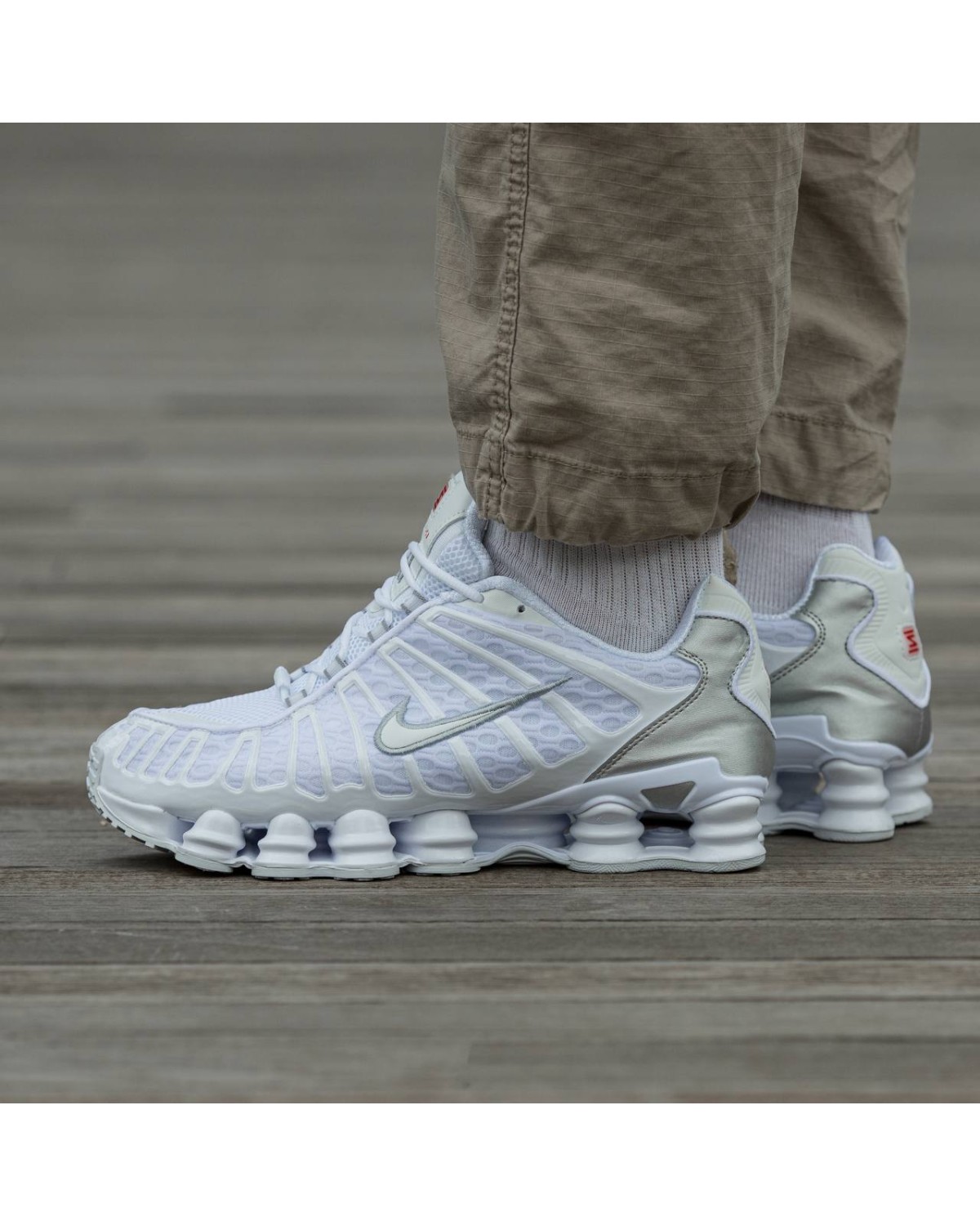Nike Shox TL White Silver