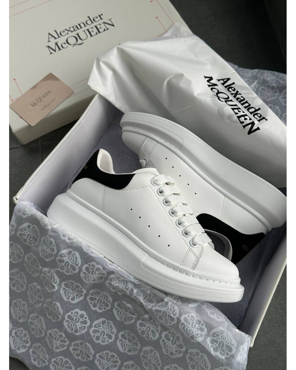 Alexander McQueen Ivory Black White