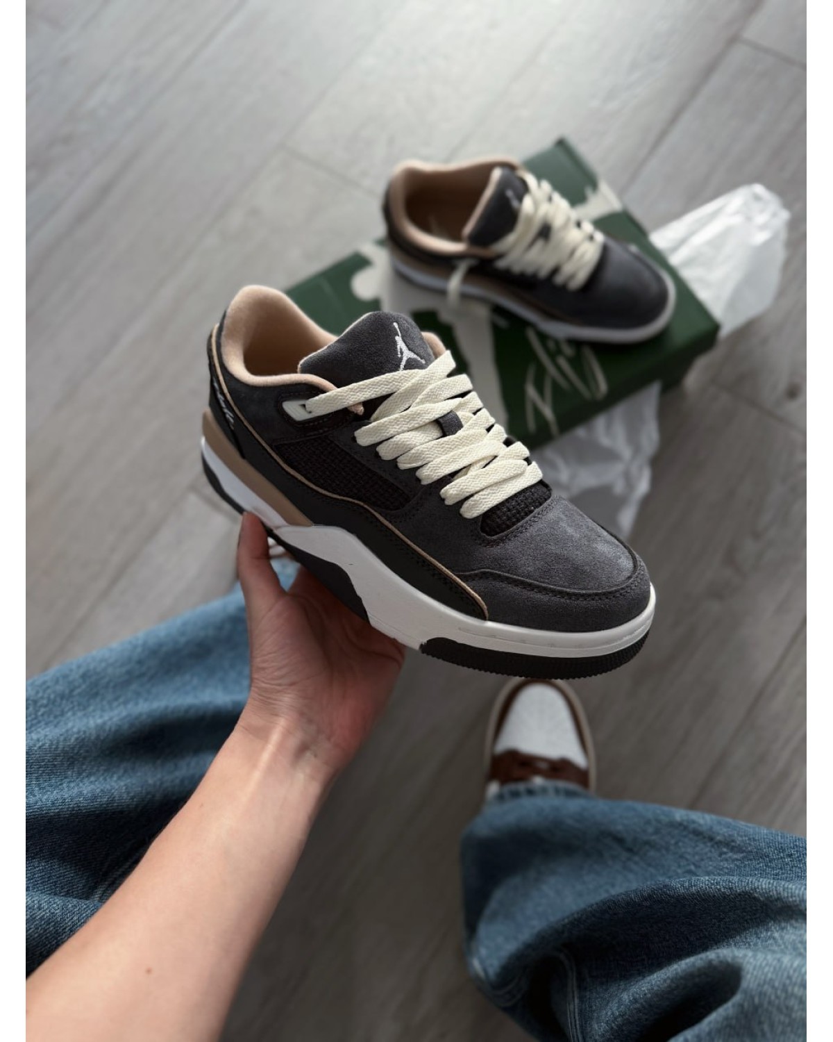 Jordan Flight Court Black Rattan Coconut Milk