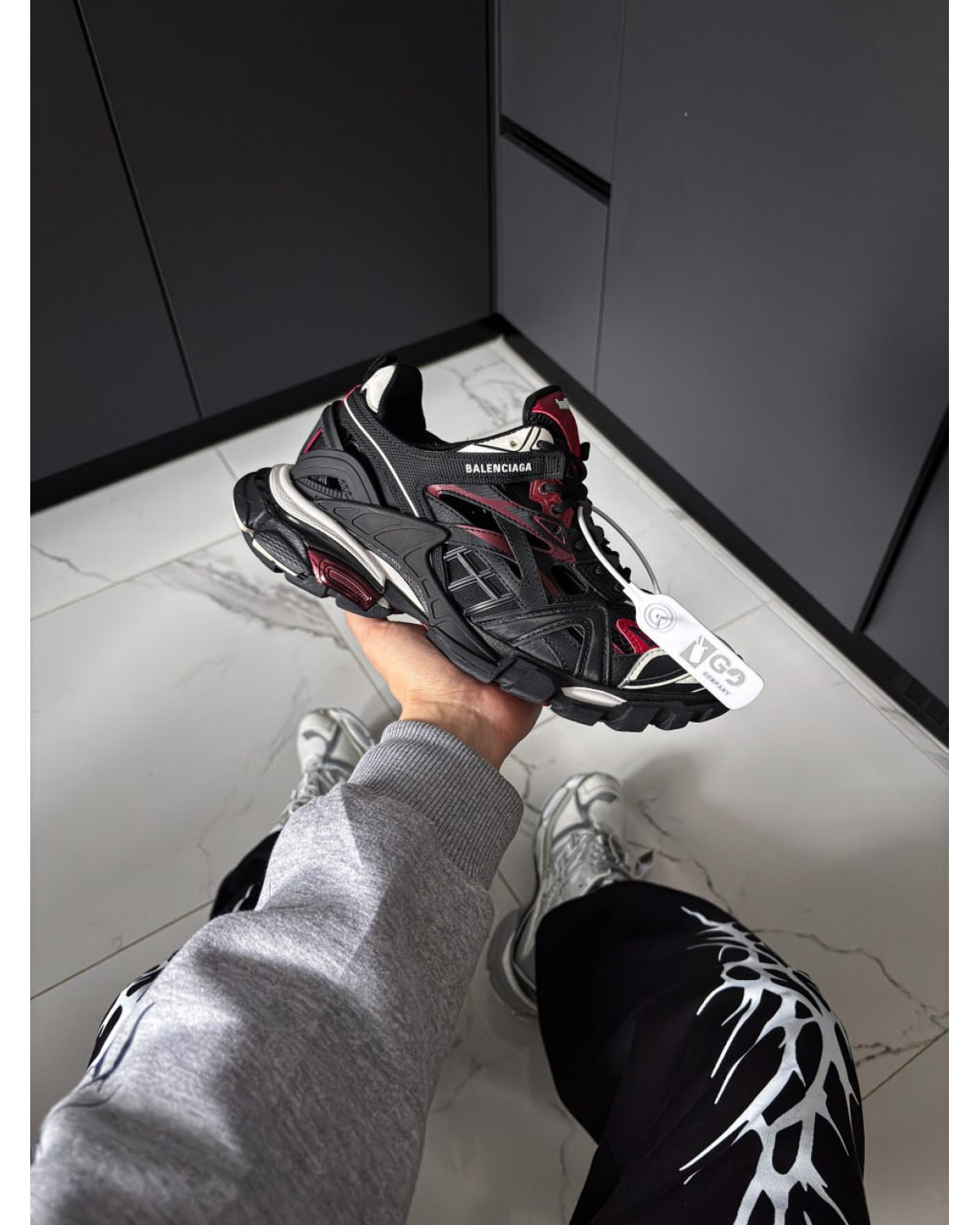 Balenciaga Track 2 Trainer Black Red