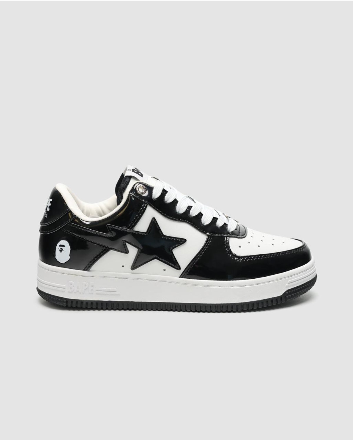 Bape A Bathing Ape Bape STA Patent Leather Black/White