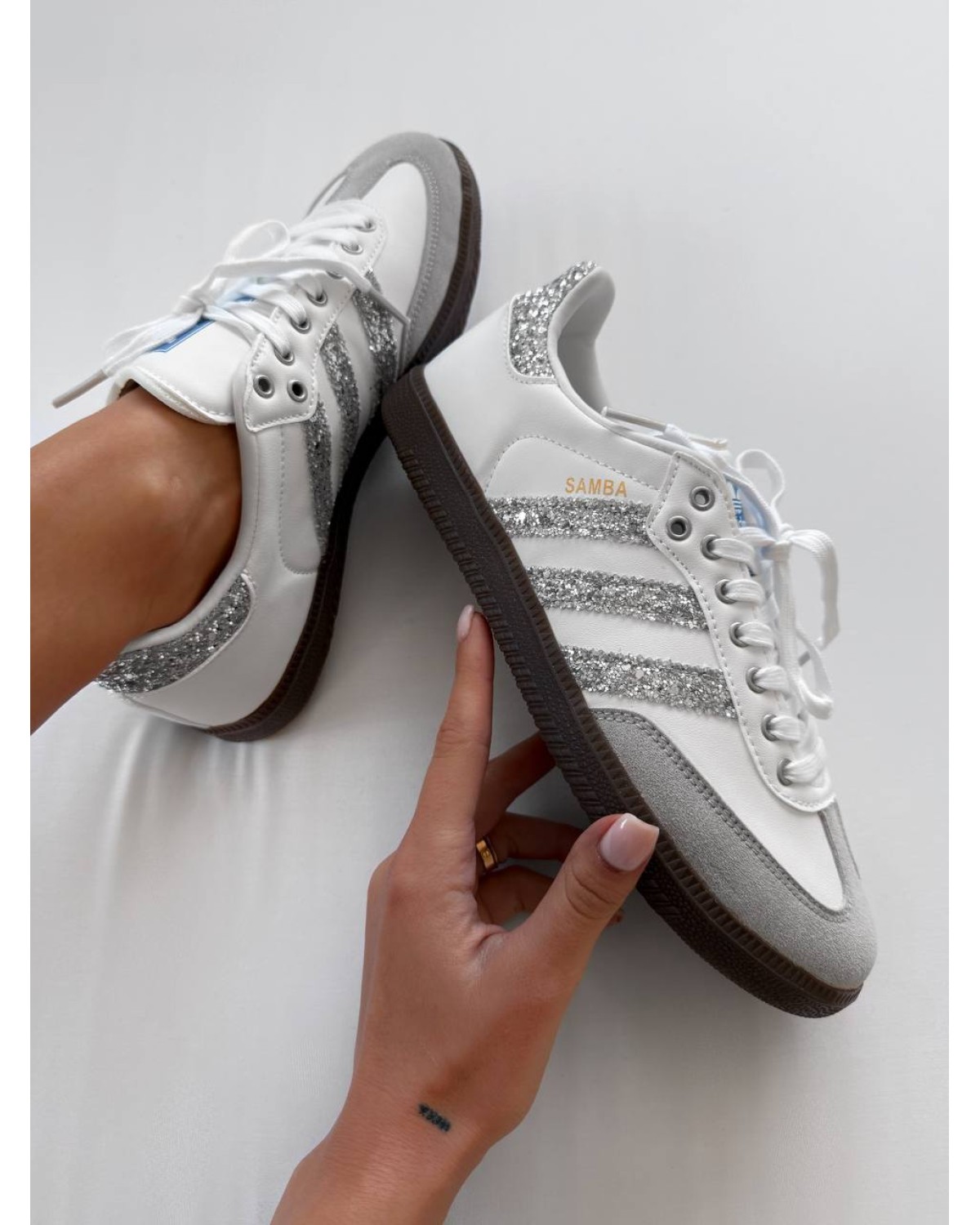 Adidas Samba White Glitter Shine