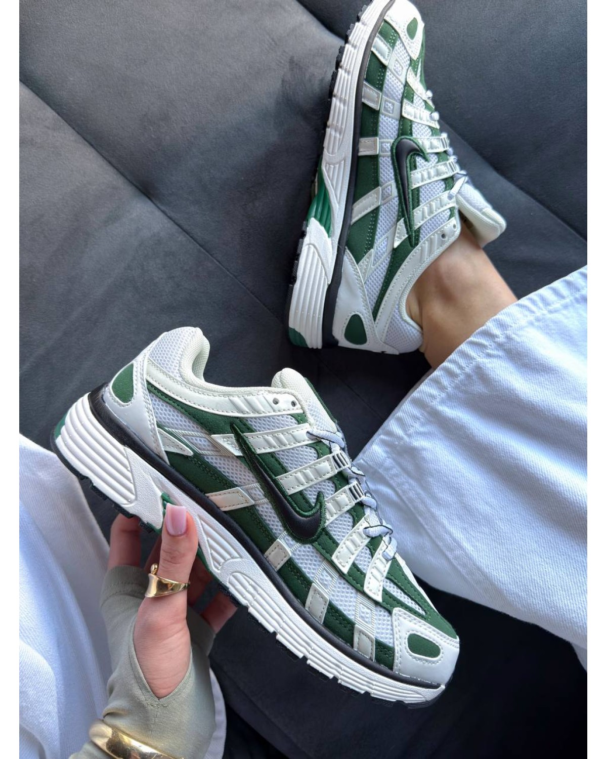 Nike P-6000 White/Green/Black
