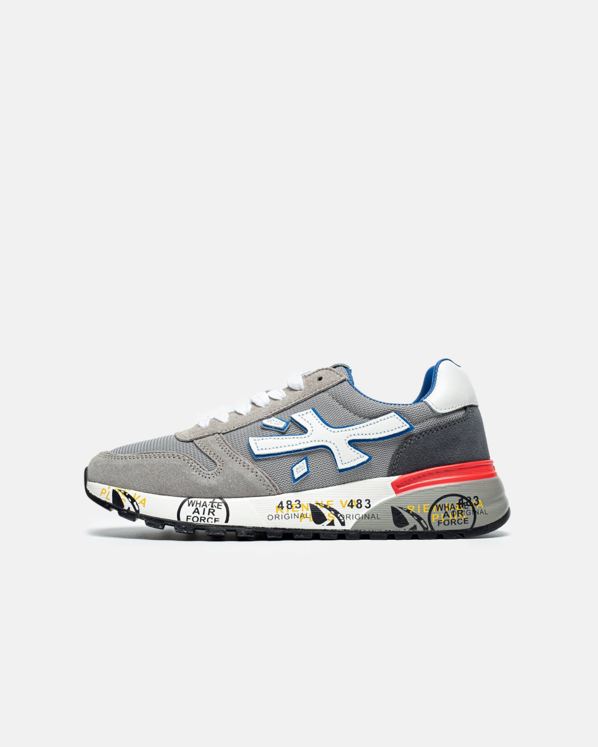 Premiata Mick Grey Blue Red
