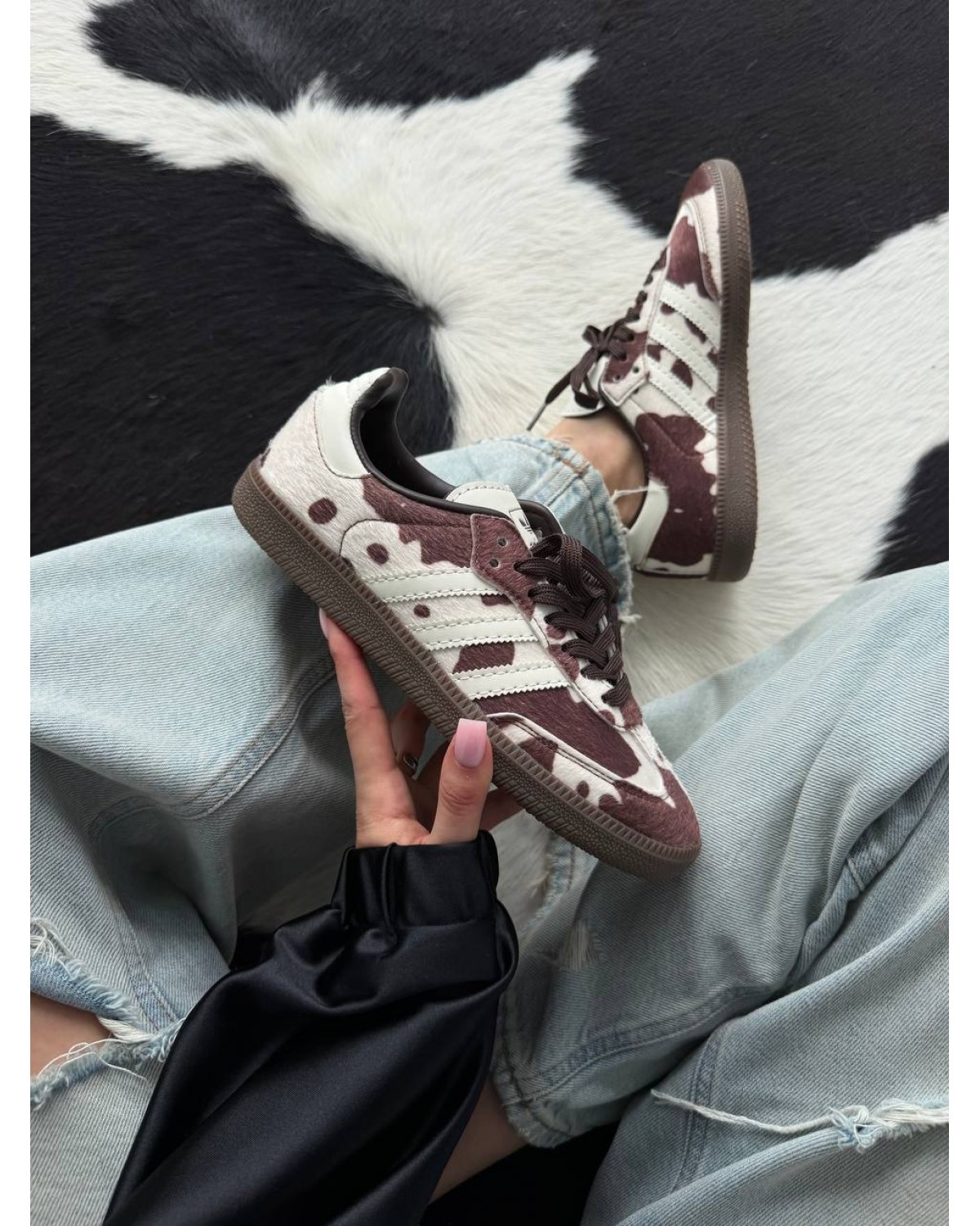 Adidas Samba Cow Print/White