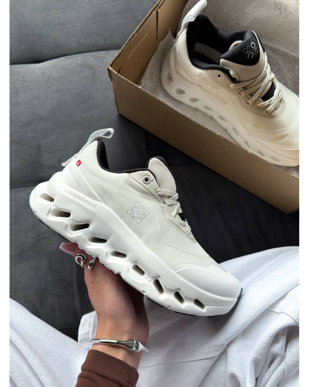 Loewe x ON Cloudtilt Sand White