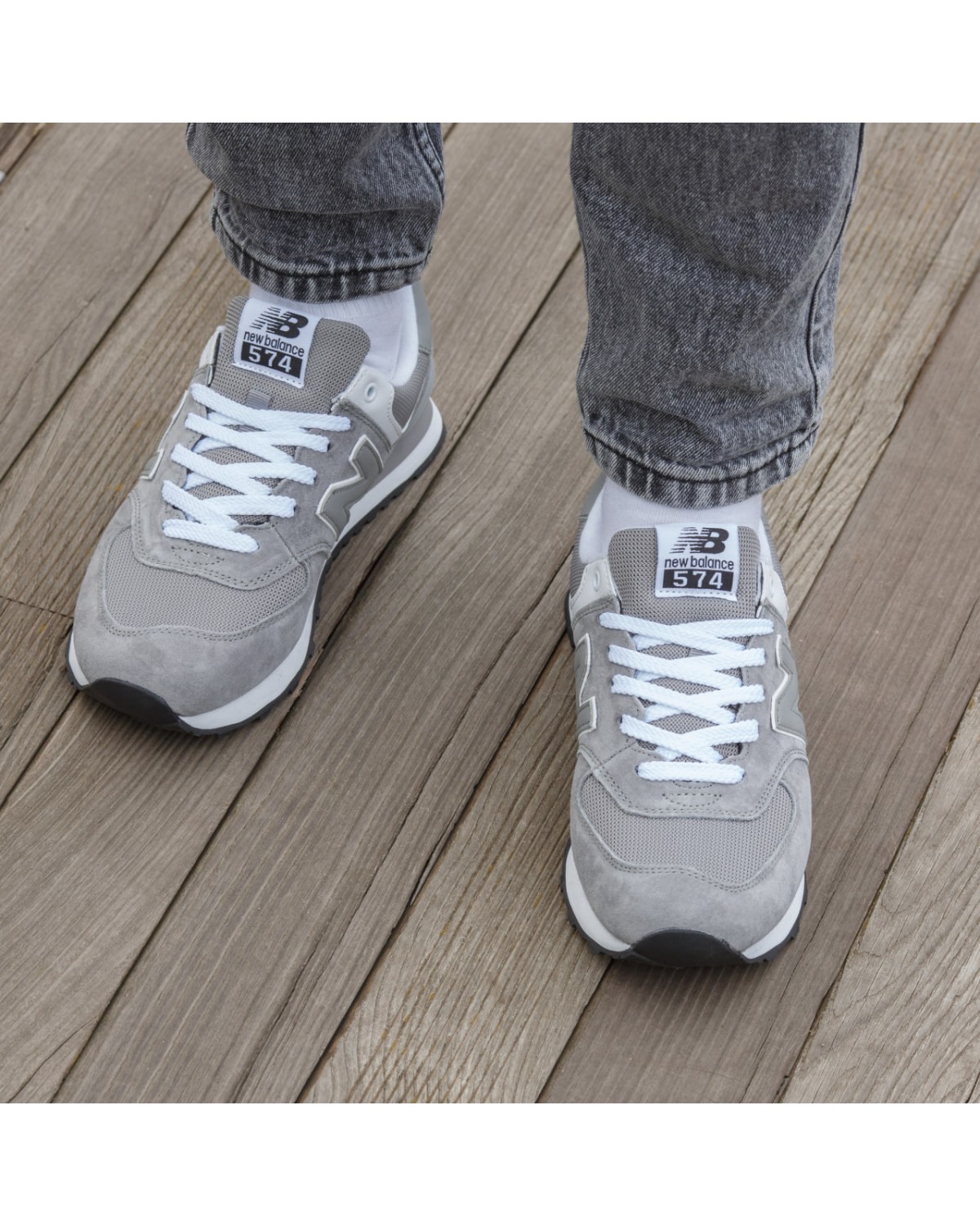 New Balance 574 Grey White New Balance 574 Grey White