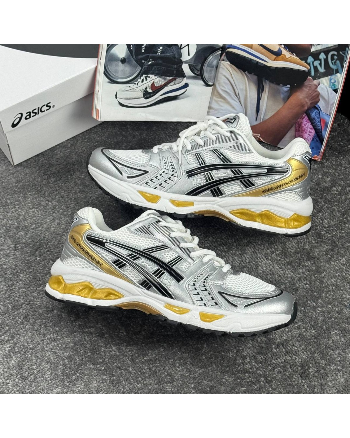 Asics Gel Kayano 14 White Silver Yellow