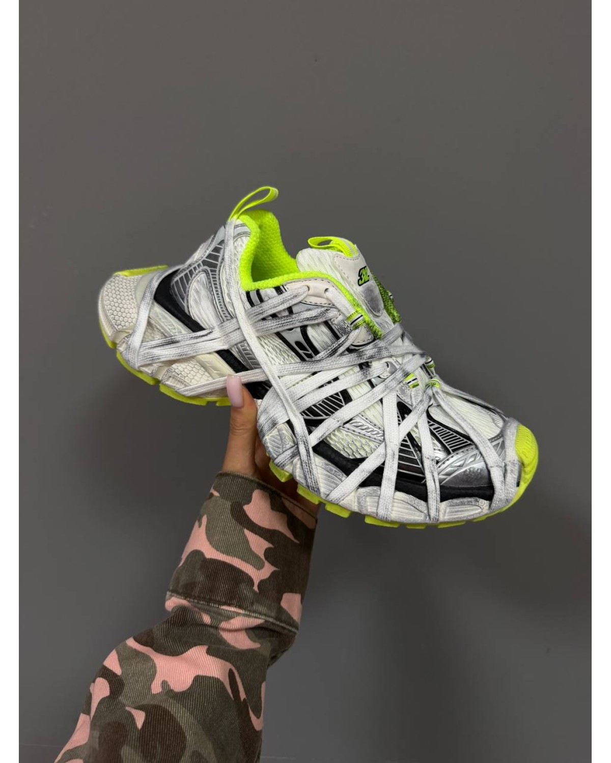Balenciaga 3XL Extreme Laces Acid/Silver