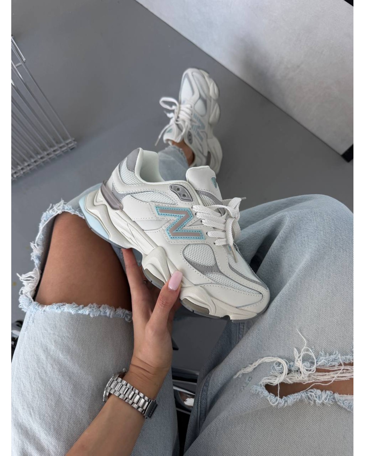 New Balance 9060 Raincloud Quarry White
