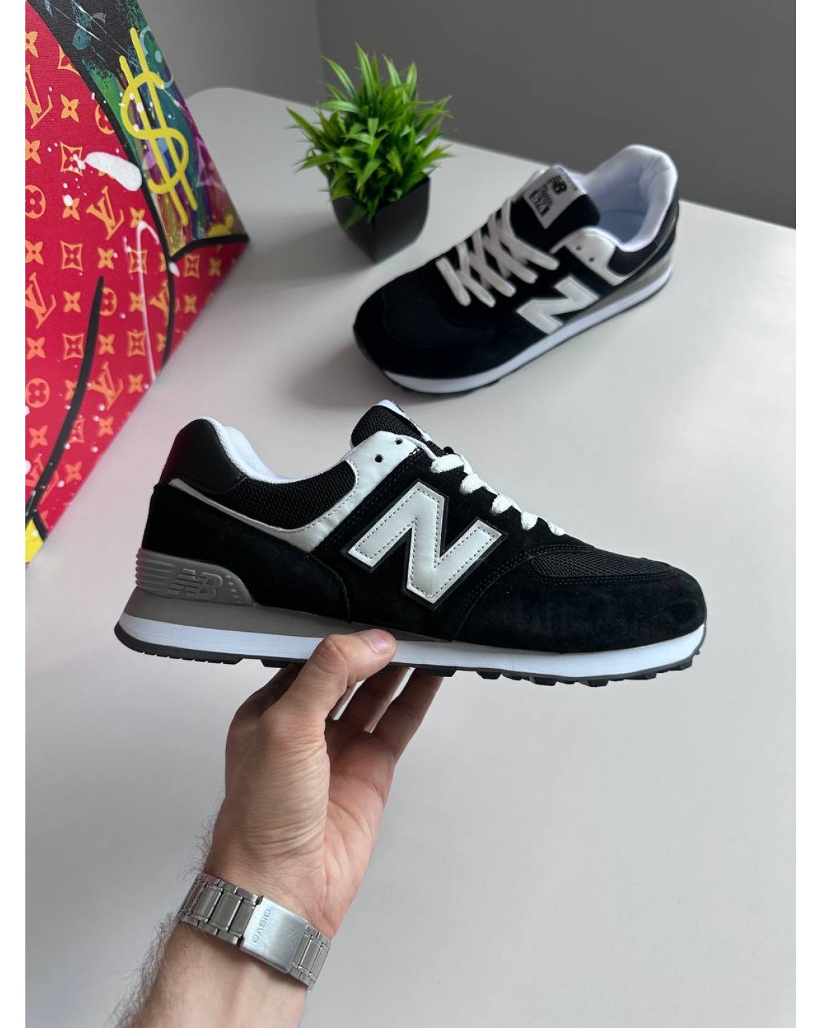 New Balance 574 Black/White