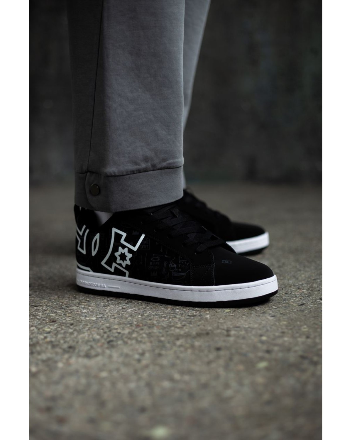DC Shoes Court Graffik Black White