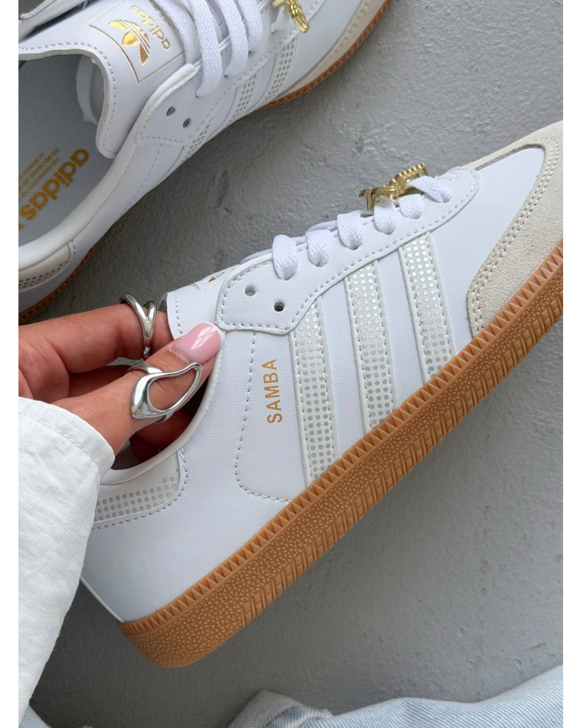 Adidas Samba OG White Silver Adidas Samba OG White Silver