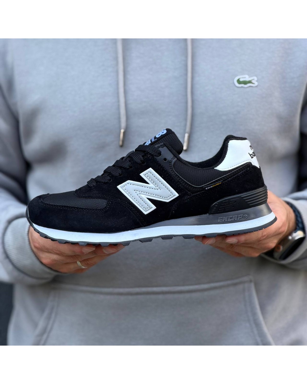 New Balance 574 Cordura Black White