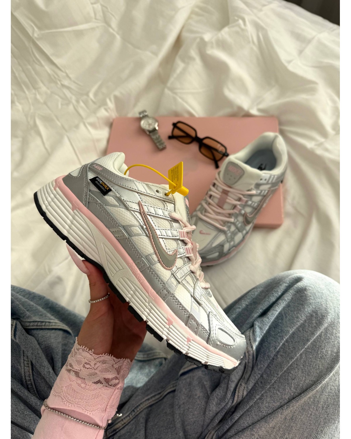 Nike P-6000 White Pink Cordura