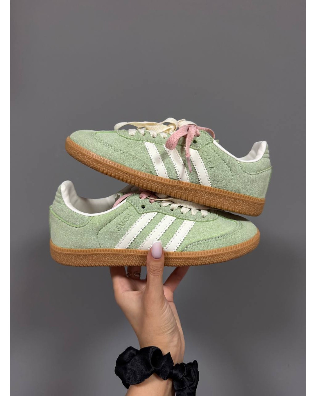 Adidas Samba Sage Green Double Laces