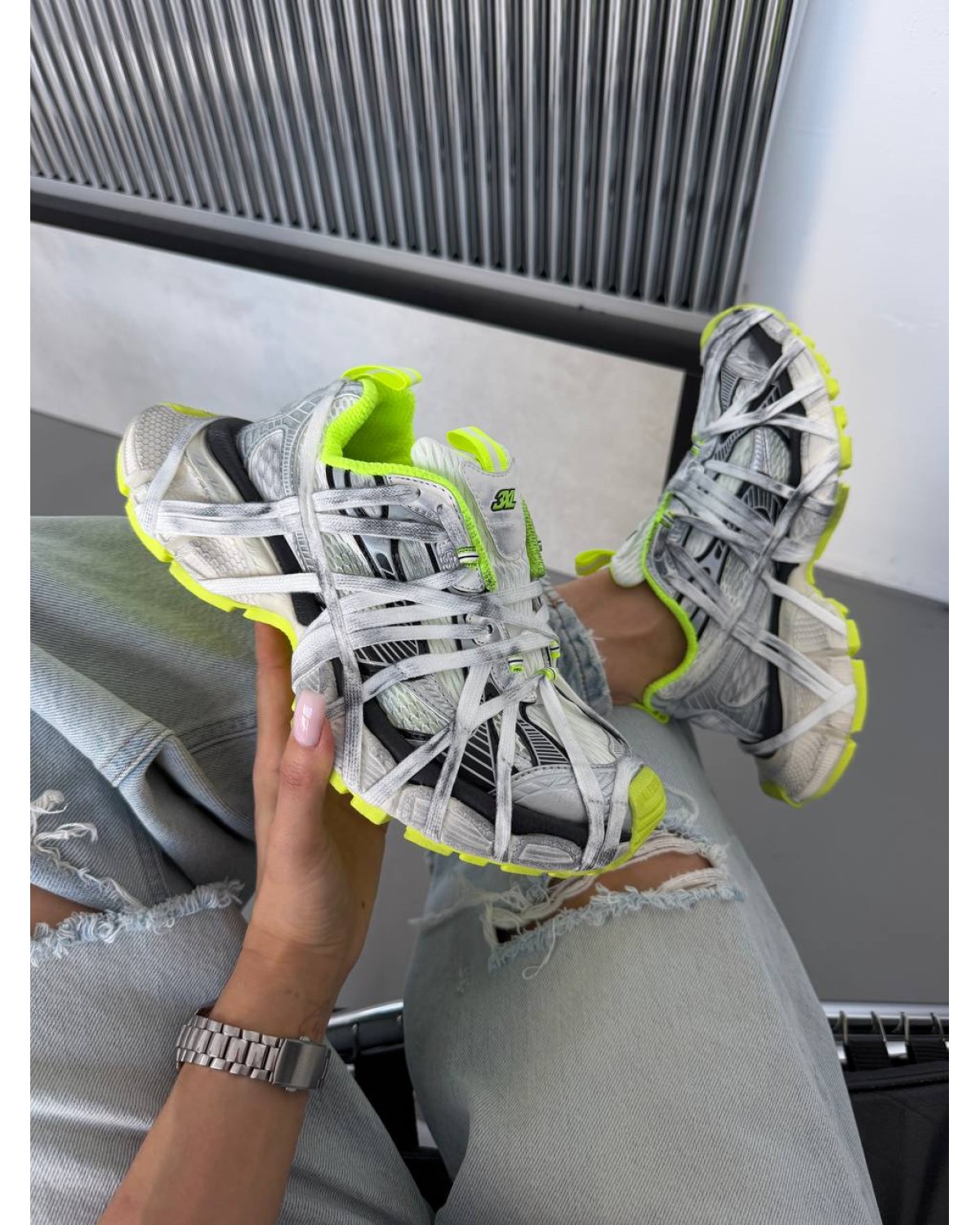 Balenciaga 3XL Extreme Laces Acid/Silver Balenciaga 3XL Extreme Laces Acid/Silver