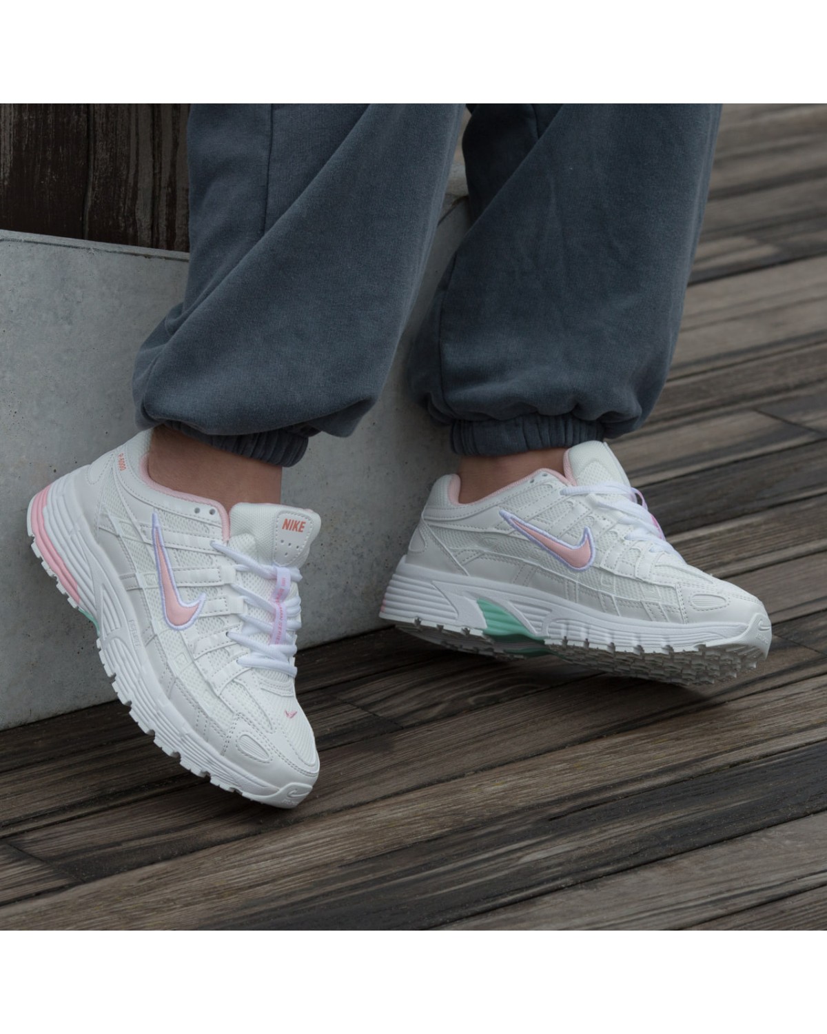Nike P-6000 White Pink
