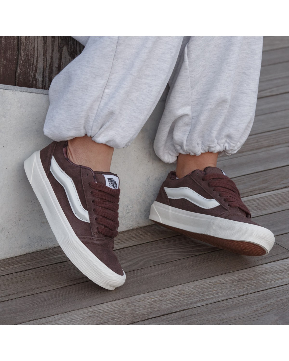 Vans Knu Skool Brown/White Vans Knu Skool Brown/White