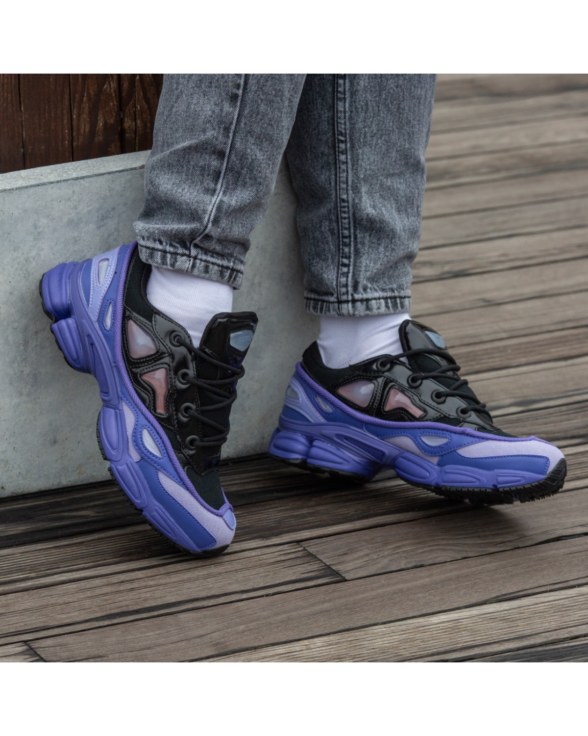 Adidas x Raf Simons Ozweego Black Purple Adidas x Raf Simons Ozweego Black Purple