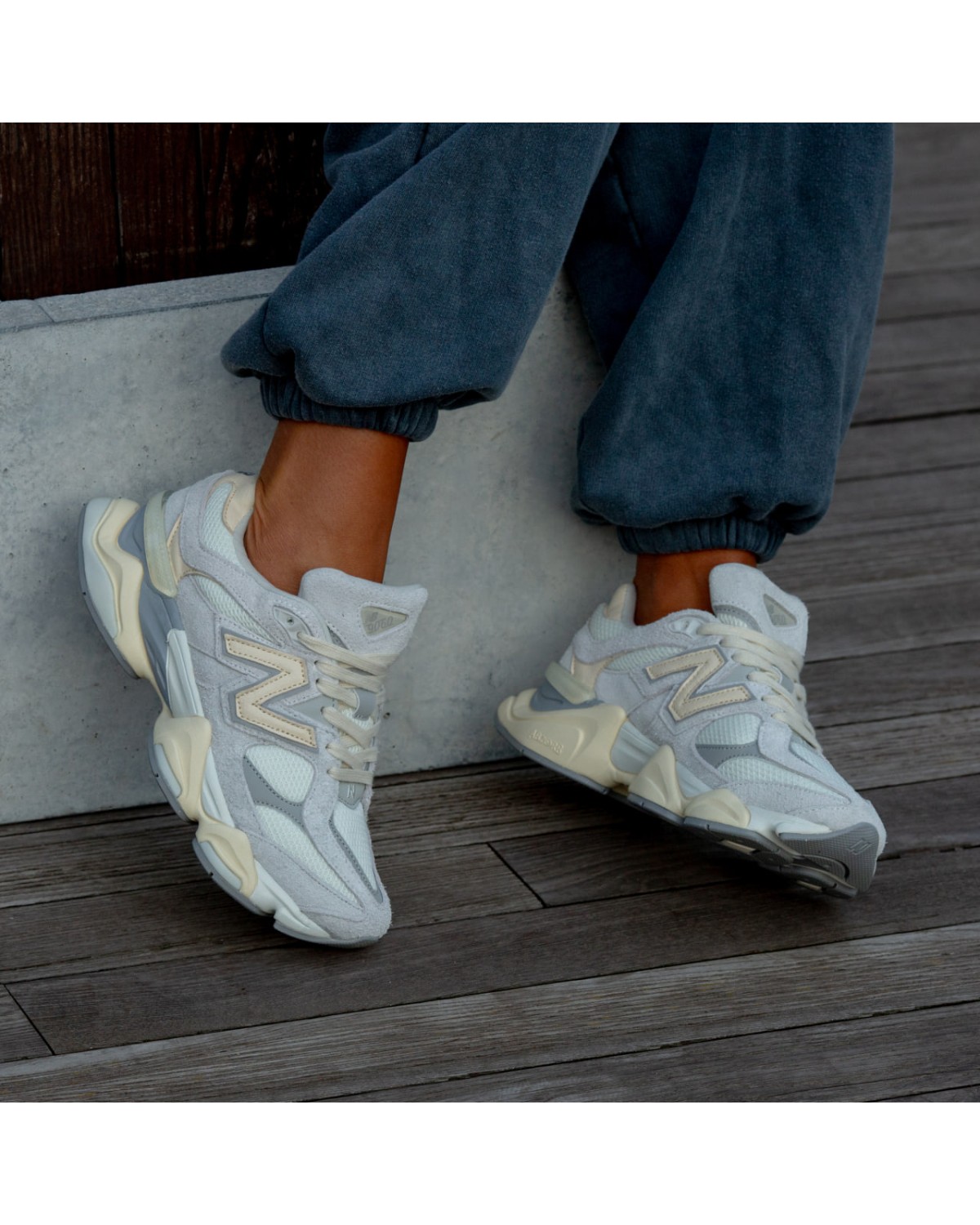 New Balance 9060 Quartz Grey Team Cream Sea Salt