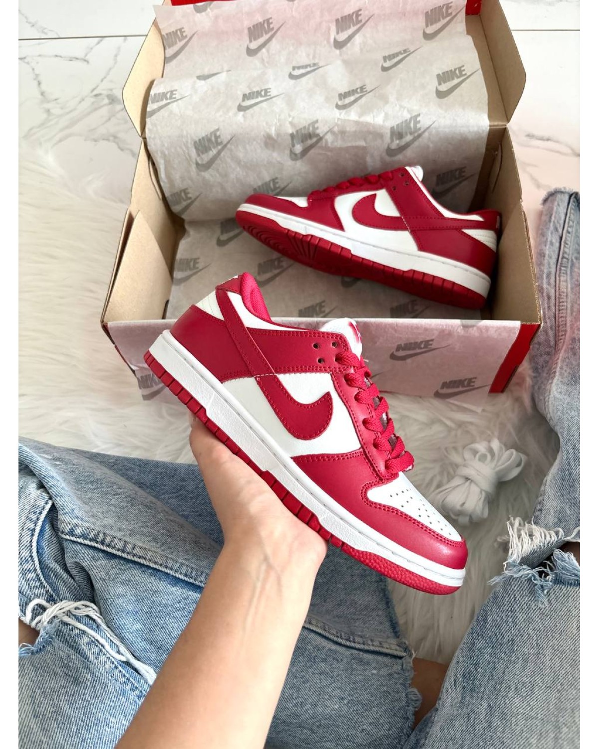 Nike Dunk Low Red White Nike Dunk Low Red White