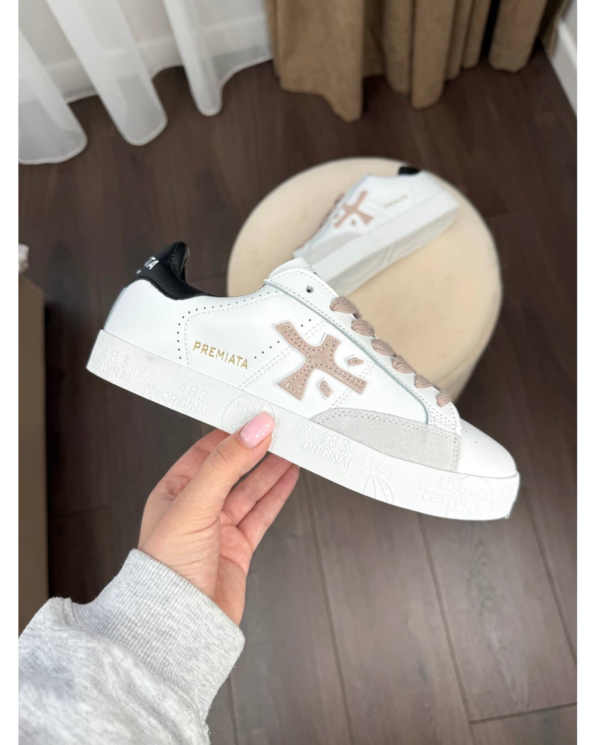 Premiata Steven White Beige