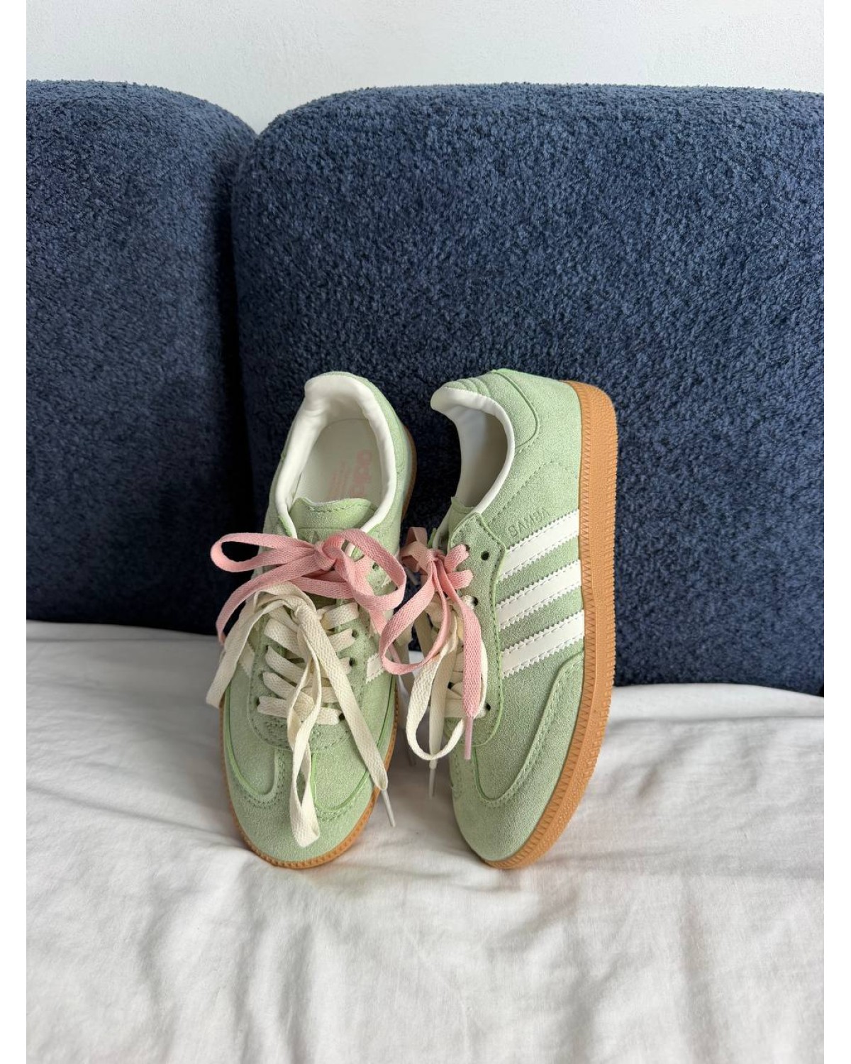 Adidas Samba Sage Green Double Laces