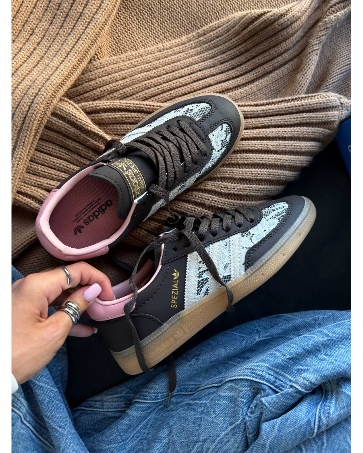 Adidas Spezial Brown Lace Pink Adidas Spezial Brown Lace Pink