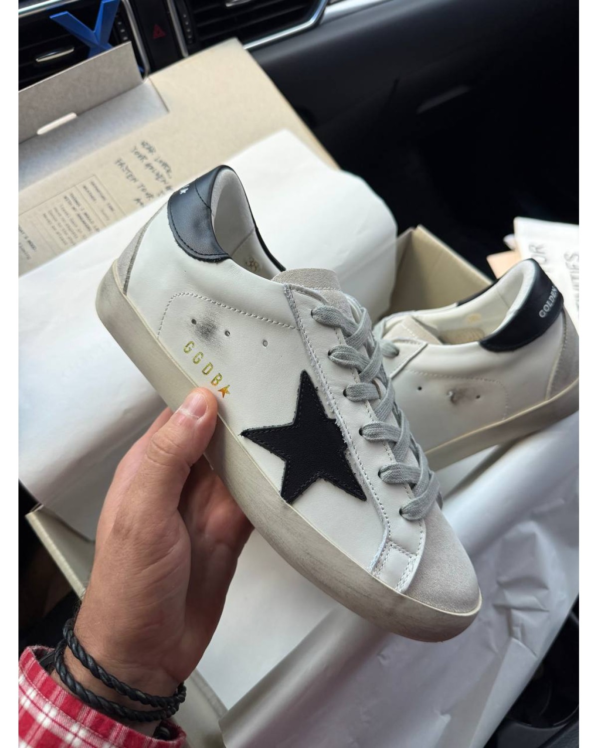 Golden Goose White Black Star