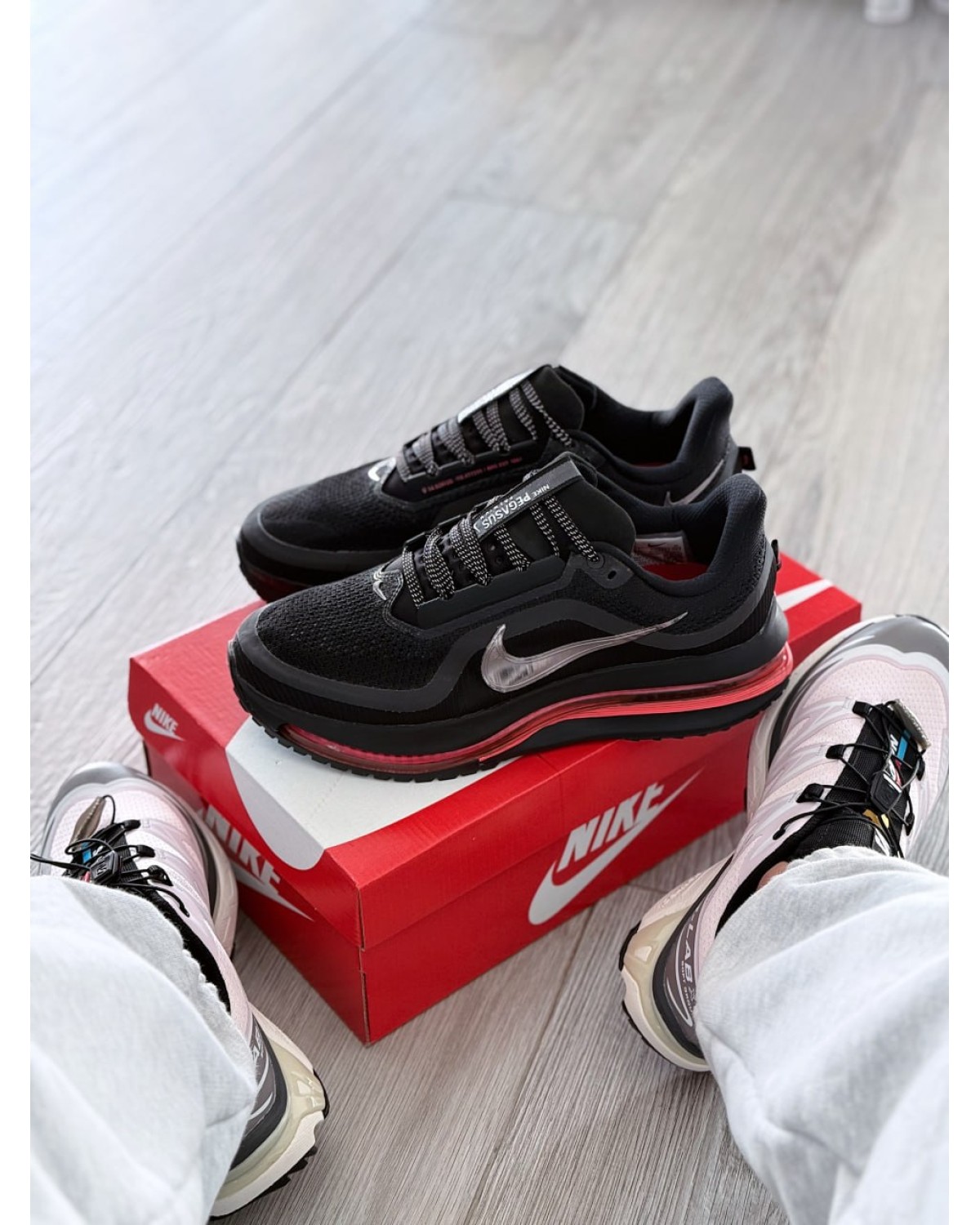 Nike Pegasus PRM Black Bright Crimson Nike Pegasus PRM Black Bright Crimson