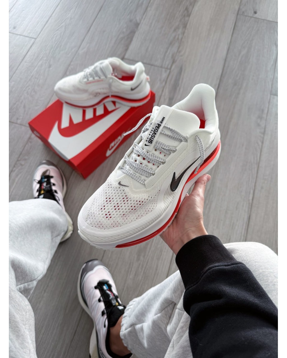 Nike Pegasus Premium 'Summit White Bright Crimson' Nike Pegasus Premium 'Summit White Bright Crimson'